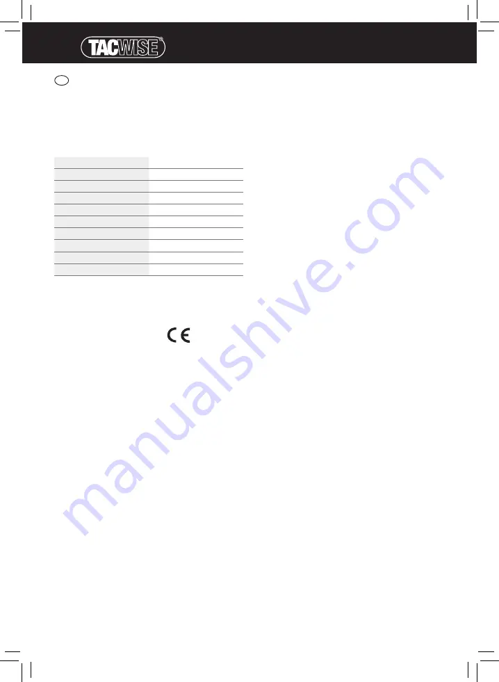 tacwise FCN55V Operator'S Manual Download Page 6