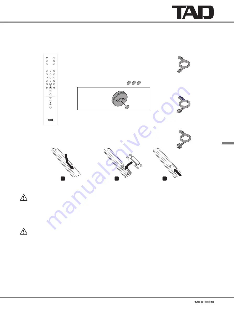 TAD TAD-D1000TX Owner'S Manual Download Page 73