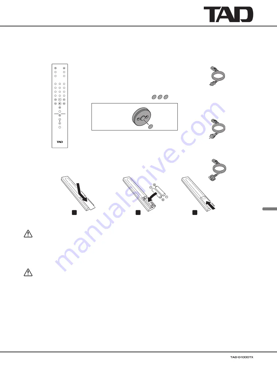 TAD TAD-D1000TX Owner'S Manual Download Page 95