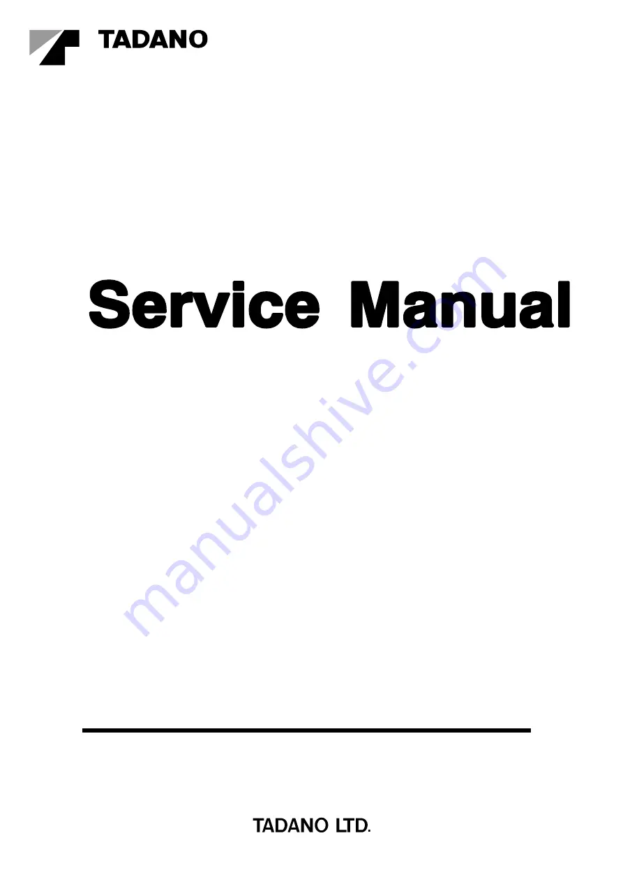 Tadano AML-C Service Manual Download Page 1