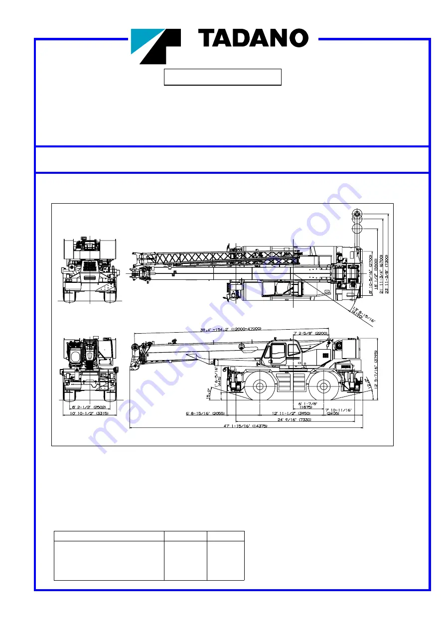 Tadano GR-1000XL-2 Manual Download Page 1