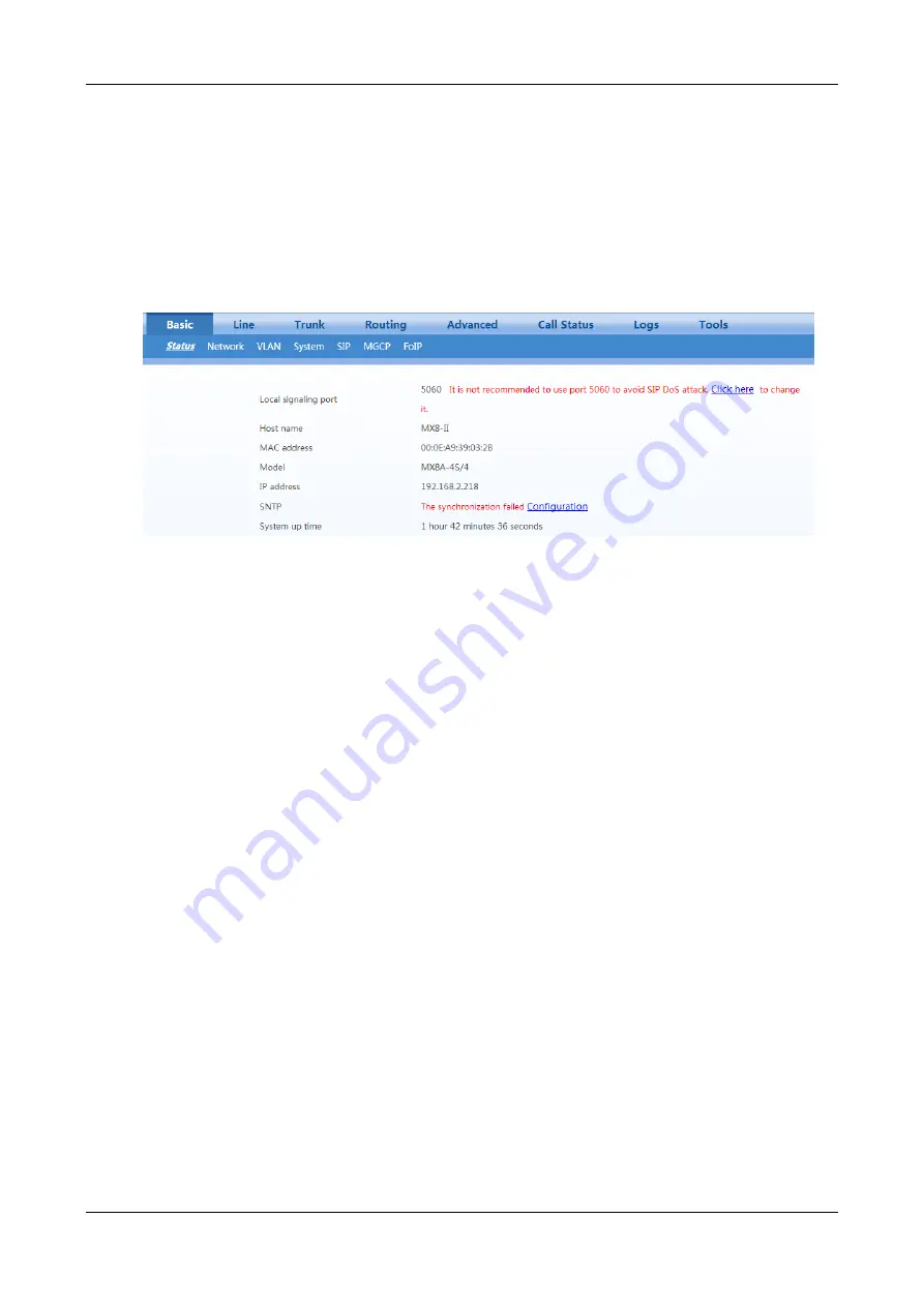 Tadiran Telecom TGW4 SERIES User Configuration Manual Download Page 24