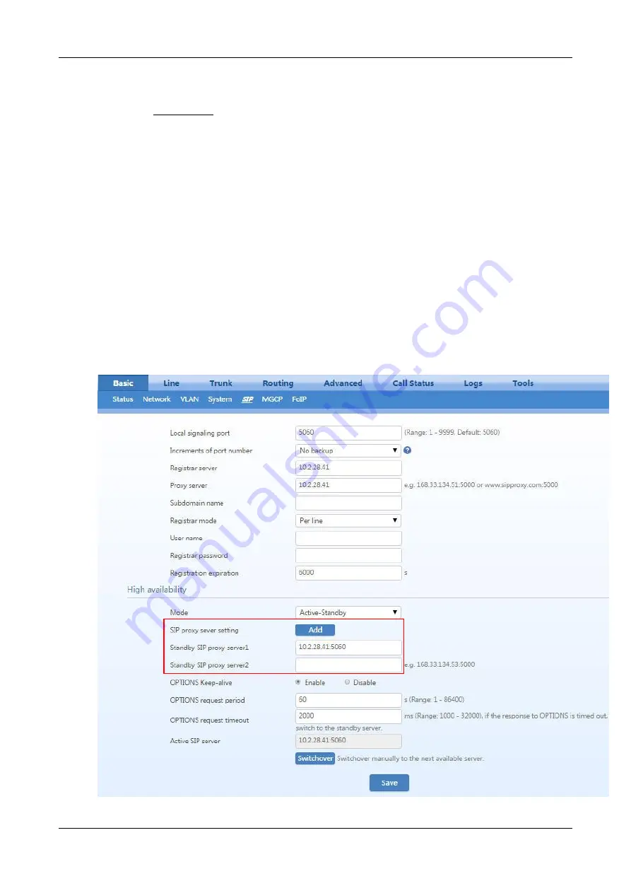 Tadiran Telecom TGW4 SERIES User Configuration Manual Download Page 132