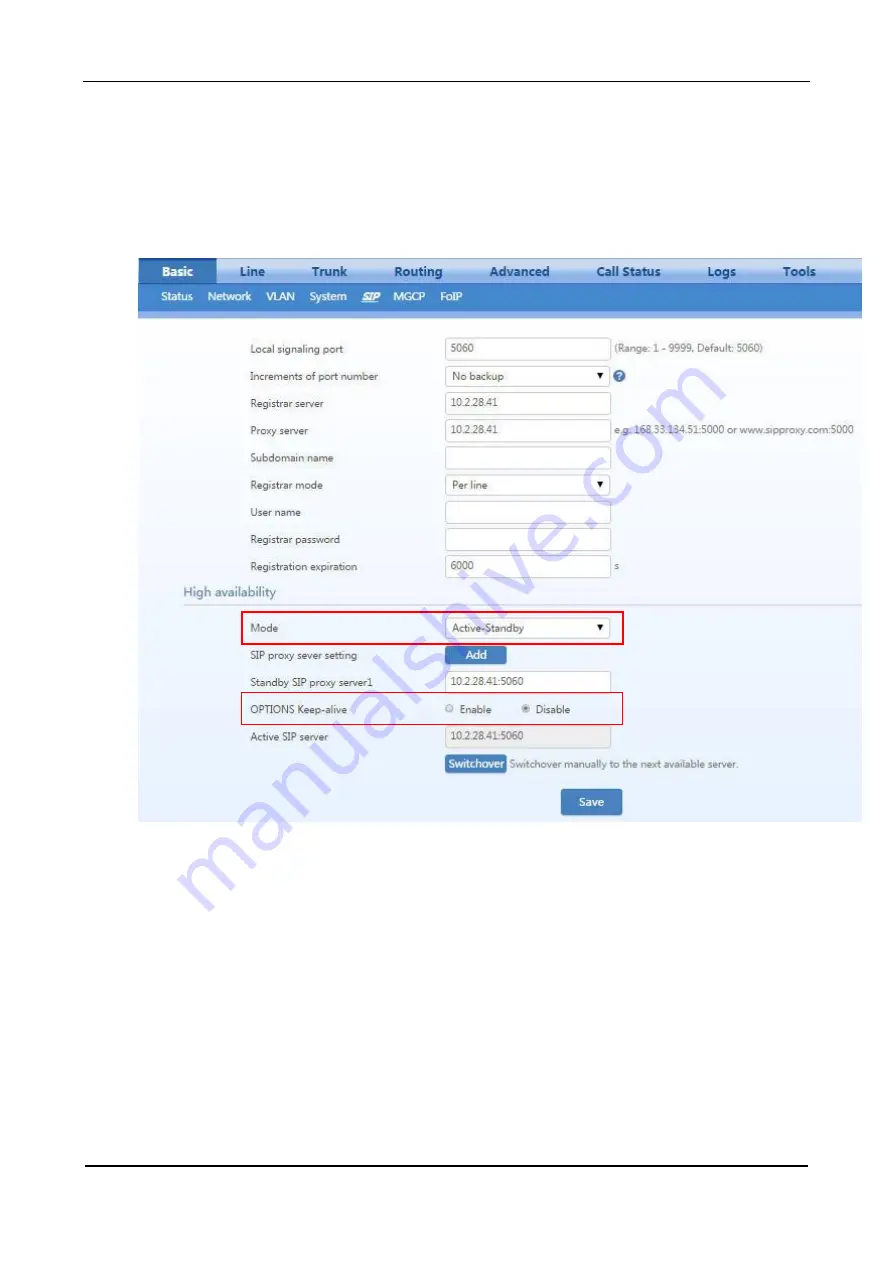 Tadiran Telecom TGW4 SERIES User Configuration Manual Download Page 135