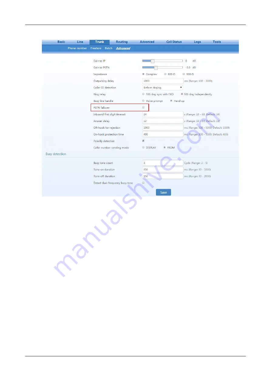 Tadiran Telecom TGW4 SERIES User Configuration Manual Download Page 136