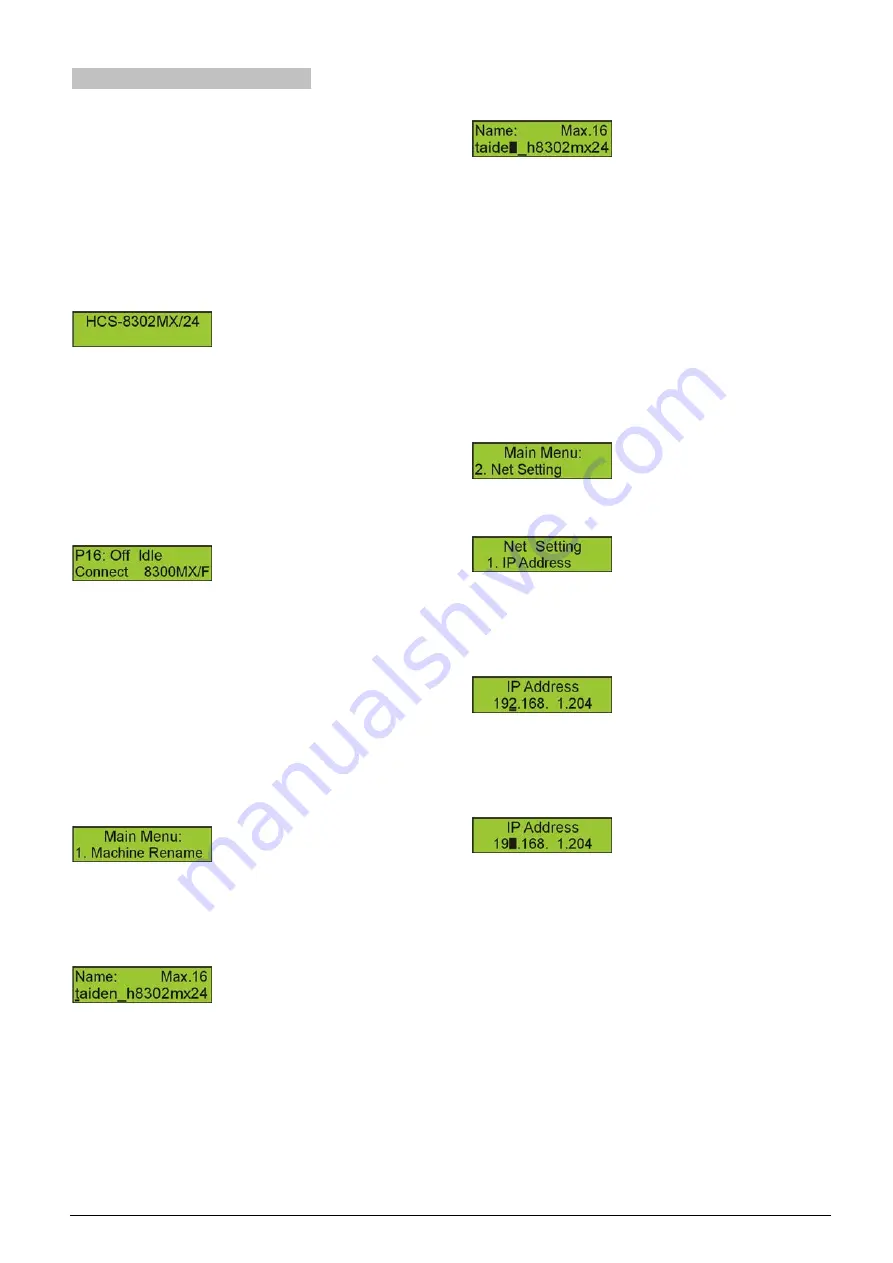 Taiden hcs-8300 Installation And Operation Manual Download Page 196