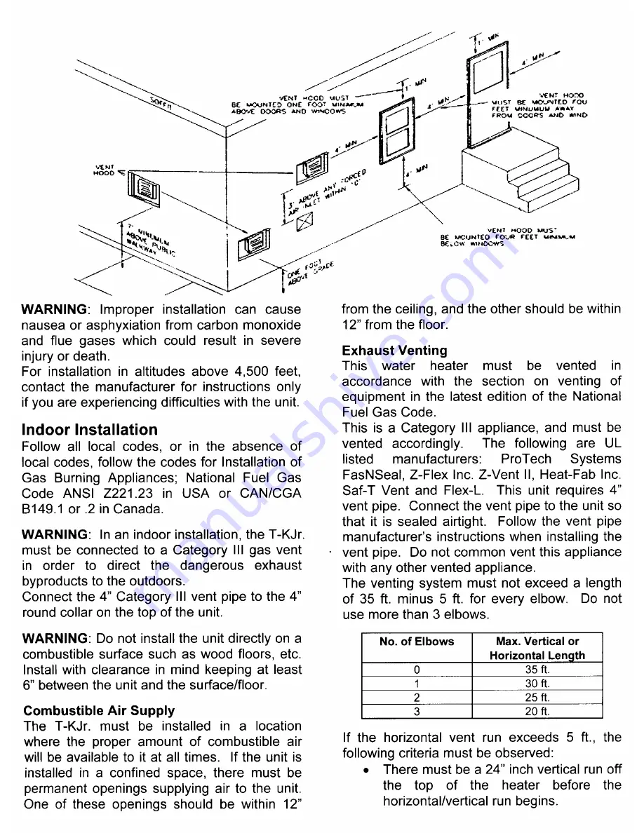 Takagi T-KJr Installation Manual & Owner'S Manual Download Page 12