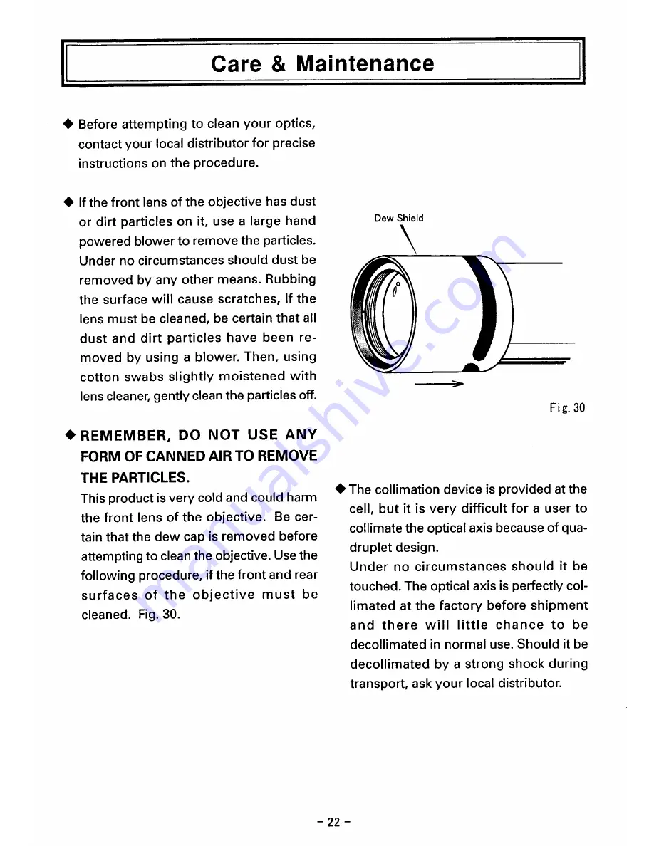 Takahashi FSQ-85ED Instruction Manual Download Page 22