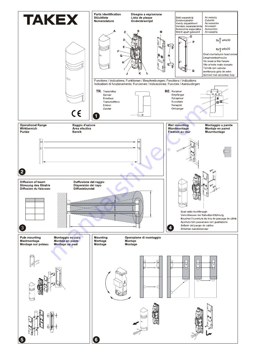 Takex PB- 100FA Installation Manual Download Page 1