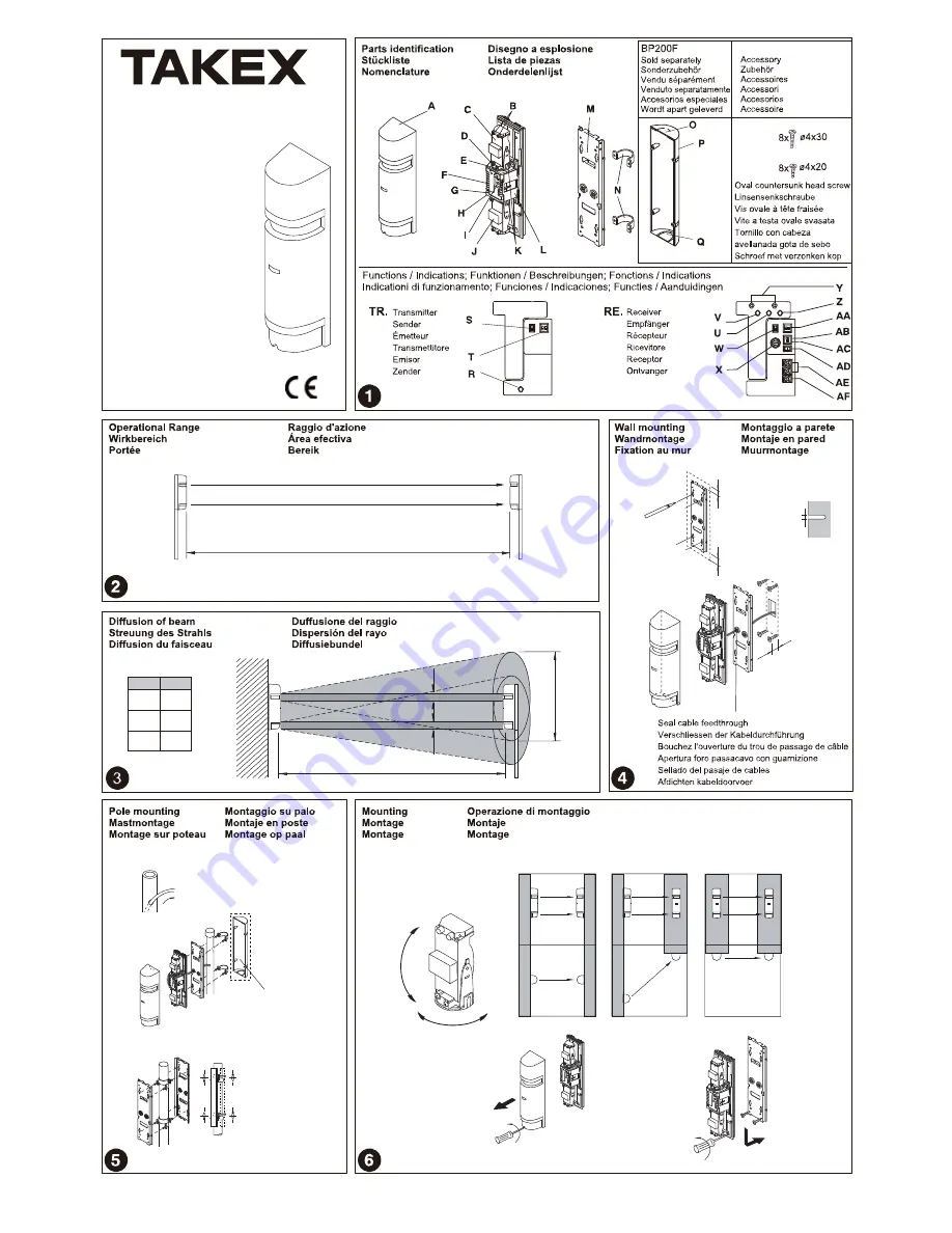 Takex PB-IN-100HFA Installation Manual Download Page 1