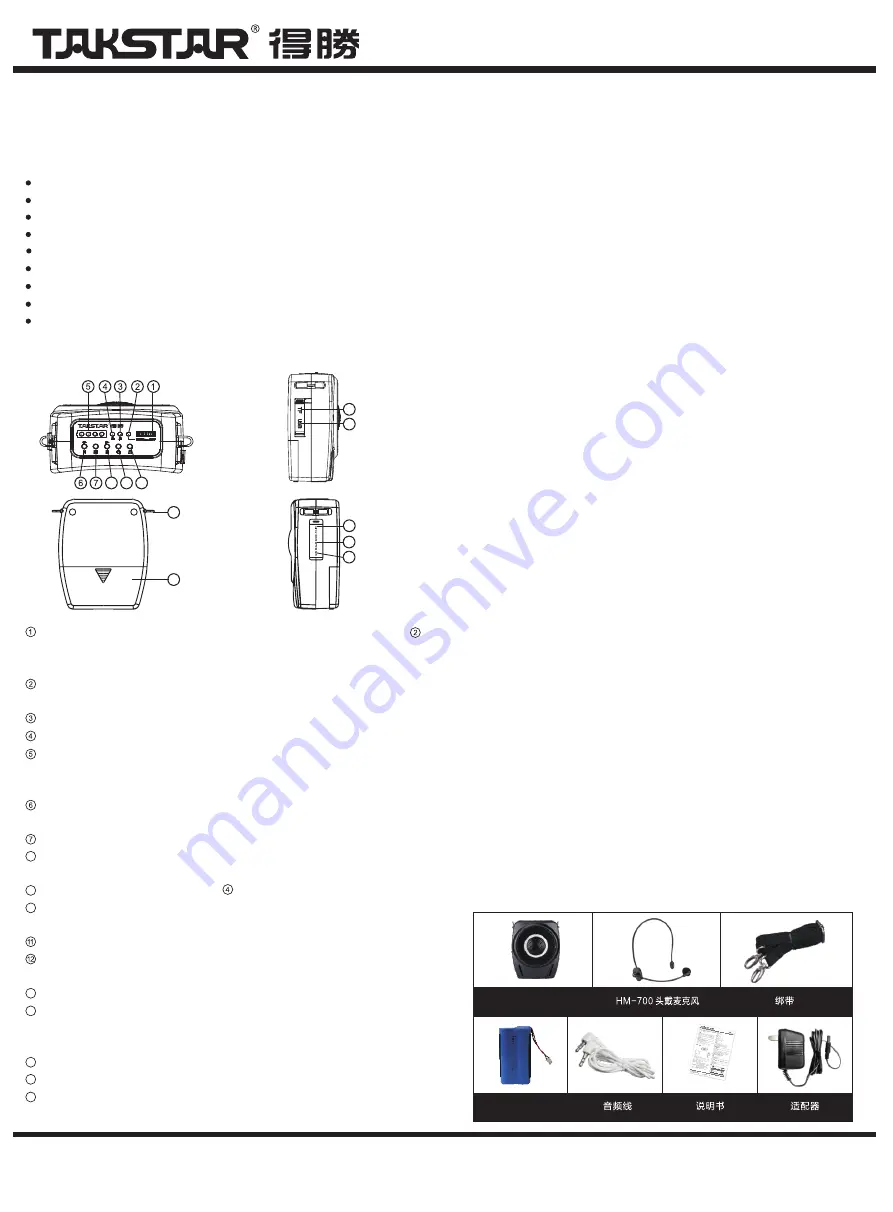 Takstar E7M User Manual Download Page 1