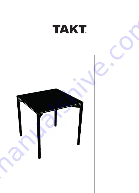 TAKT T10 Cross Table Building Instructions Download Page 1