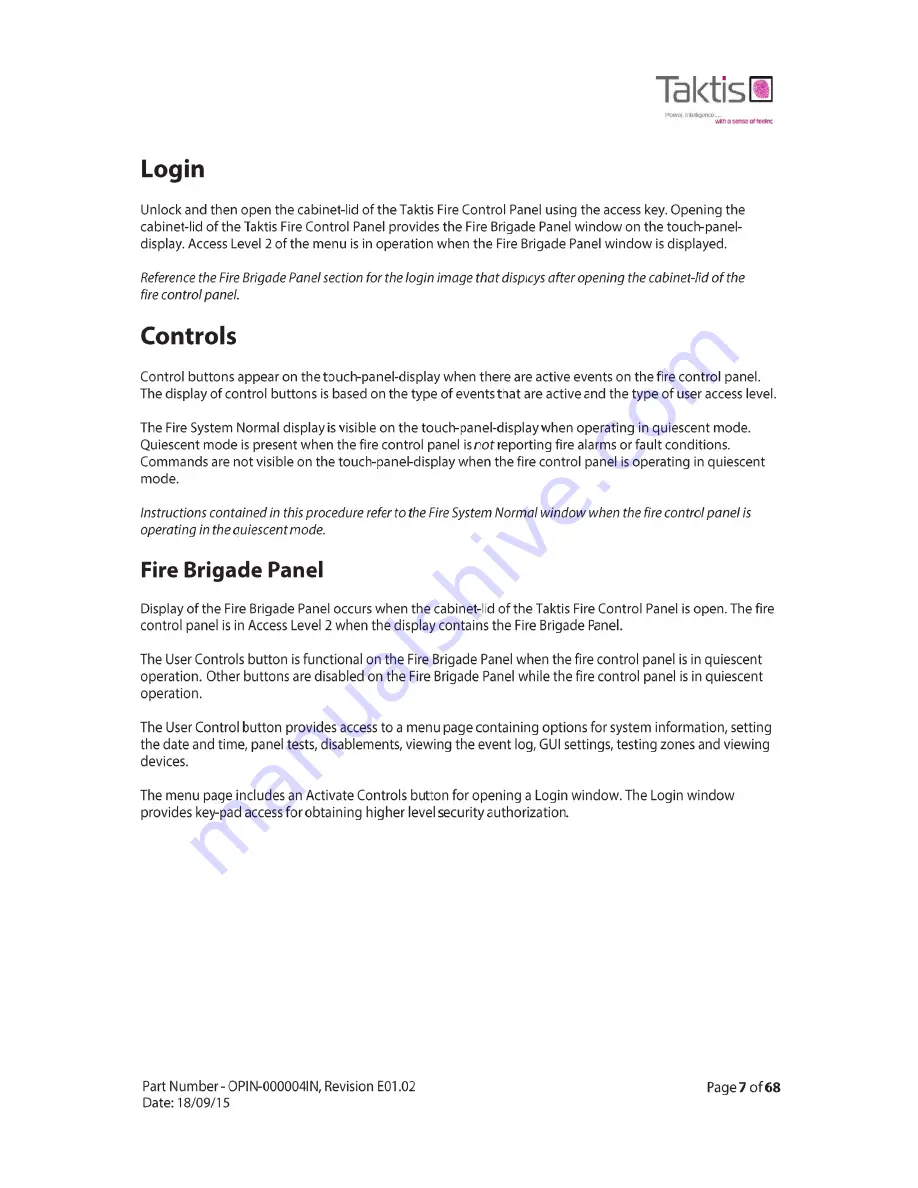 Taktis Incite Fire S3 Operating Instructions Manual Download Page 8