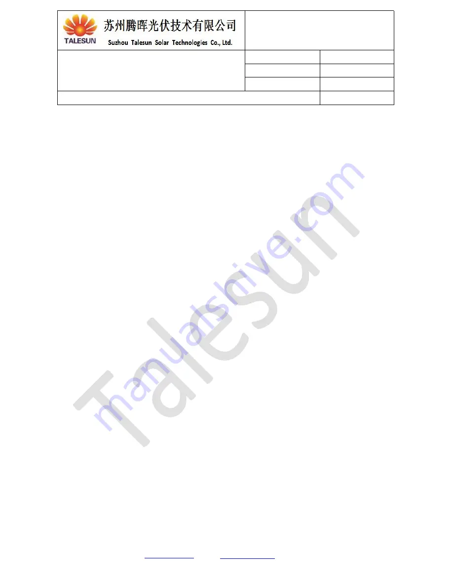 TALESUN TS-ET- Series Installation Manual Download Page 4