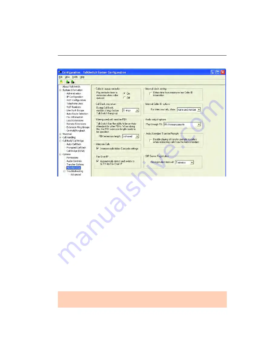 Talkswitch 48-CA/CVA Скачать руководство пользователя страница 122