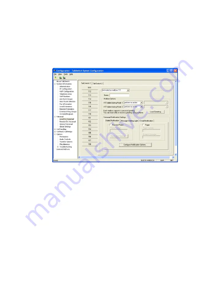 Talkswitch CT.TS005.003902 User Manual Download Page 99