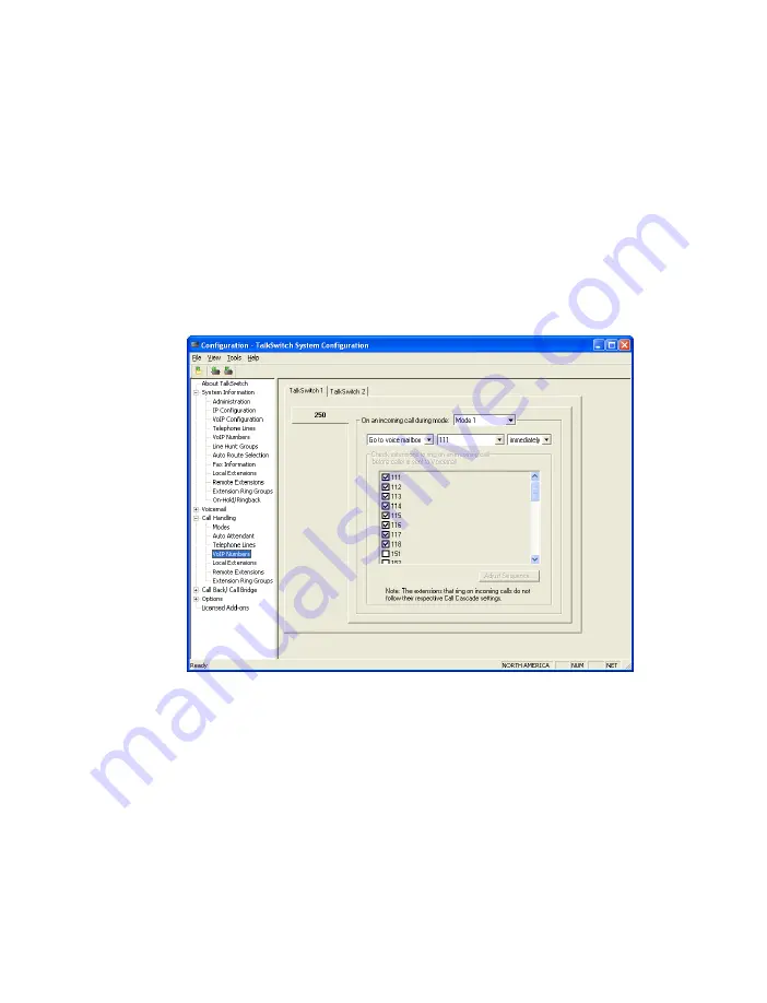 Talkswitch CT.TS005.003902 Скачать руководство пользователя страница 225