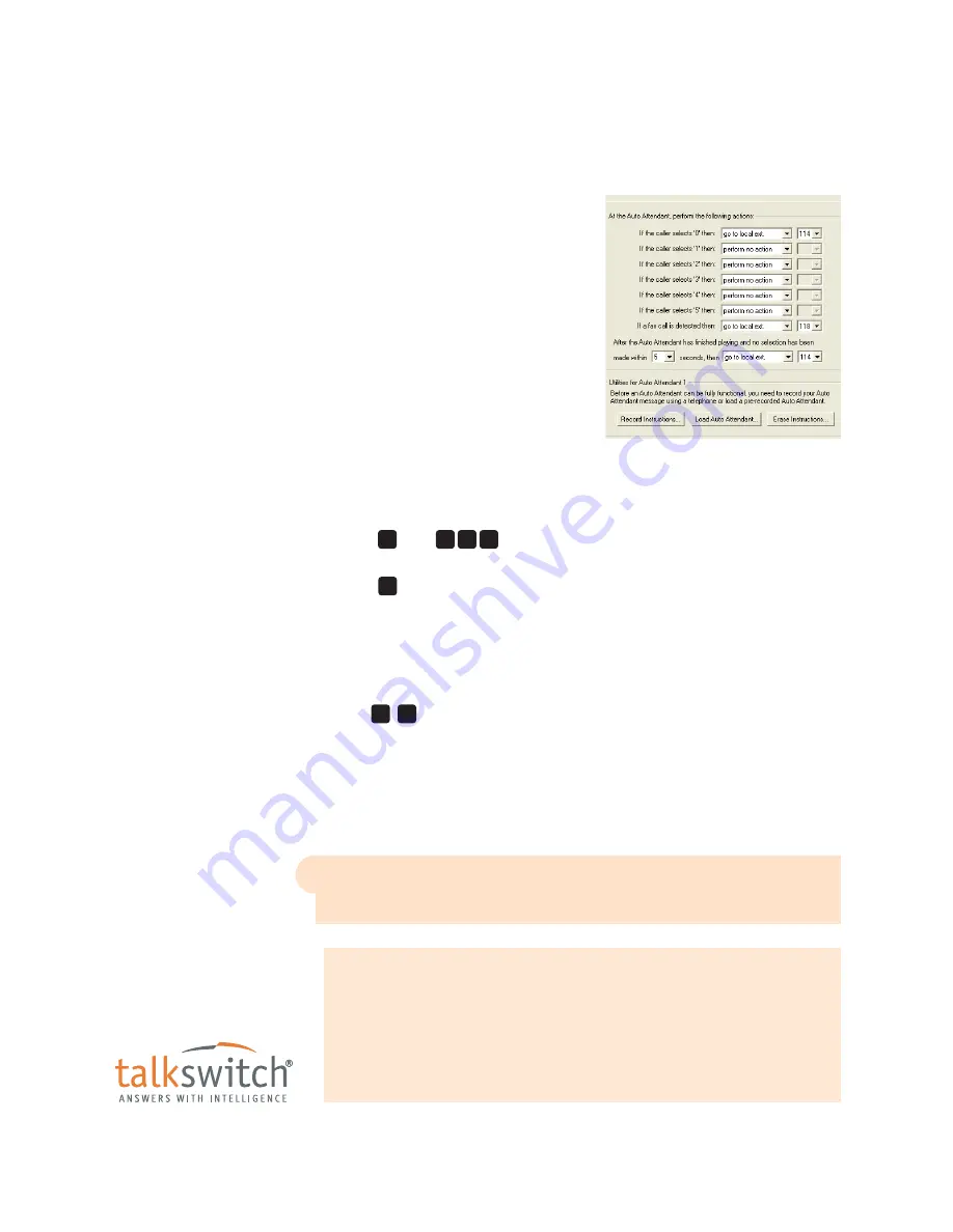 Talkswitch CT.TS005.501401 Quick Manual Download Page 9