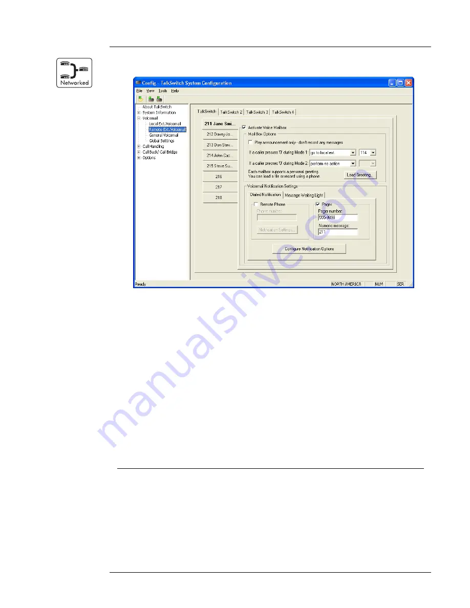 Talkswitch TALKSWITCH 48-CA User Manual Download Page 54