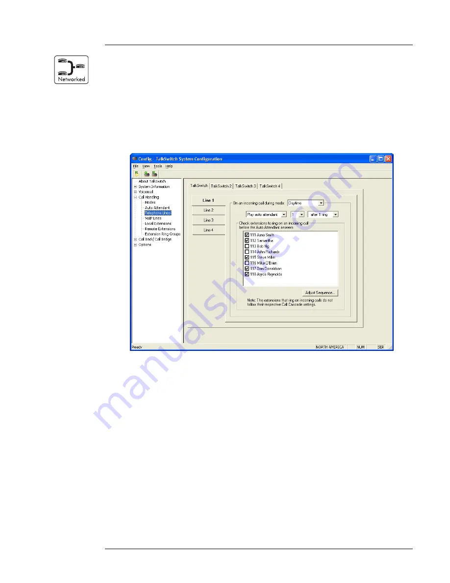 Talkswitch TALKSWITCH 48-CA User Manual Download Page 70