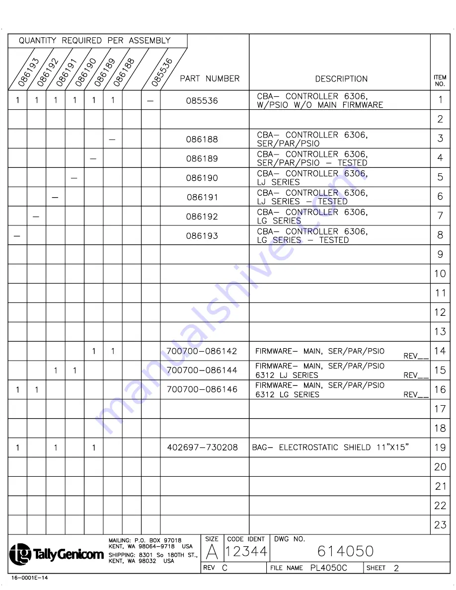 TallyGenicom 6300 Series Maintenance Manual Download Page 115