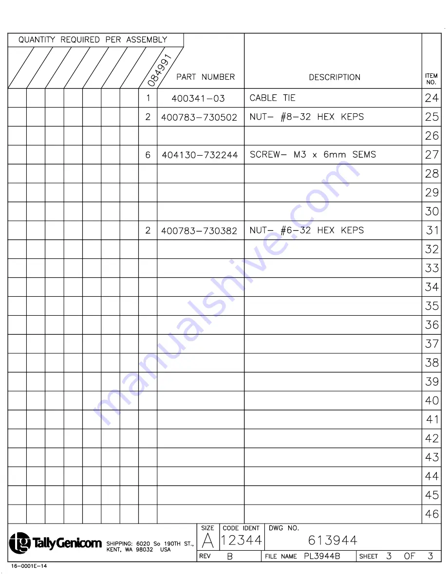 TallyGenicom 6300 Series Скачать руководство пользователя страница 156