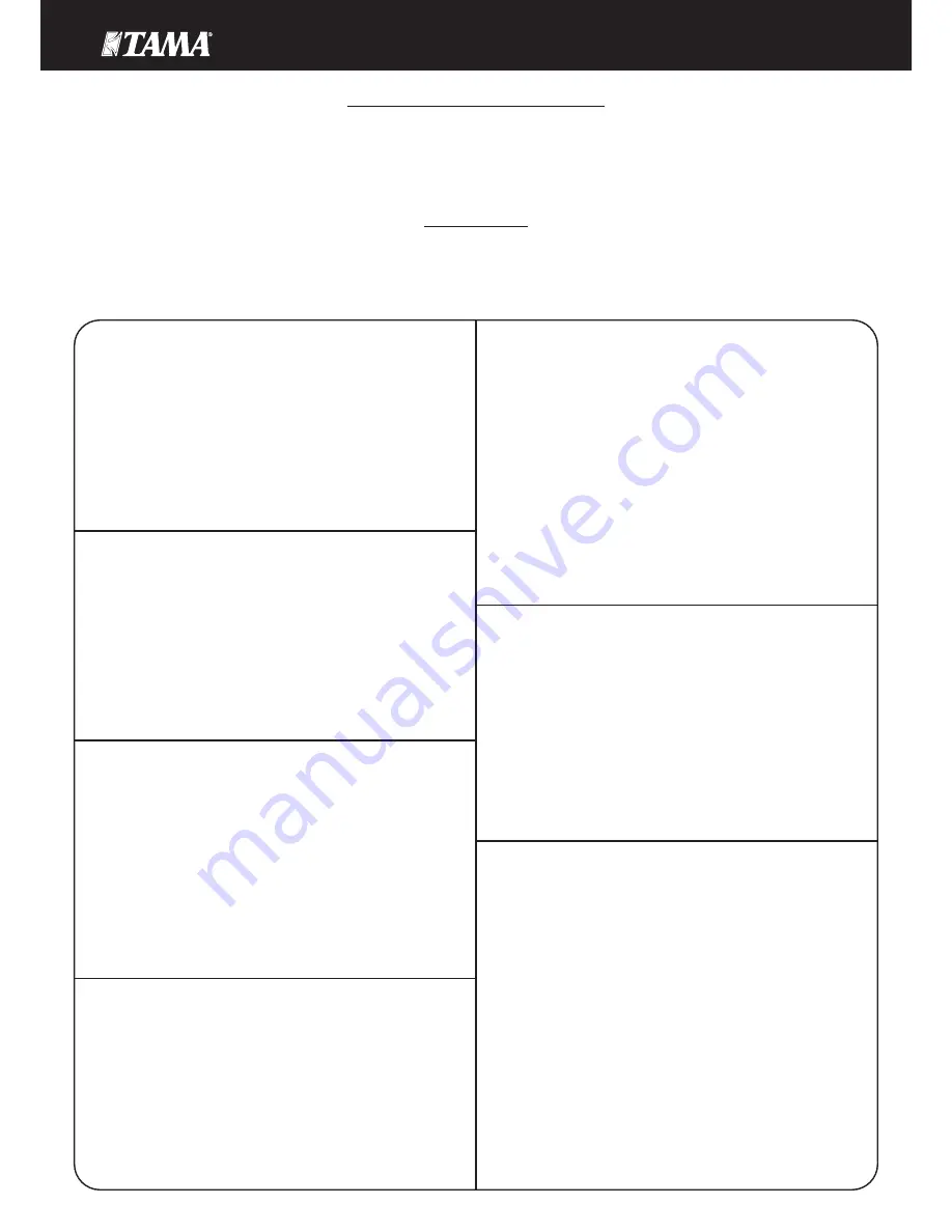 Tama HH905 Instruction Manual Download Page 1