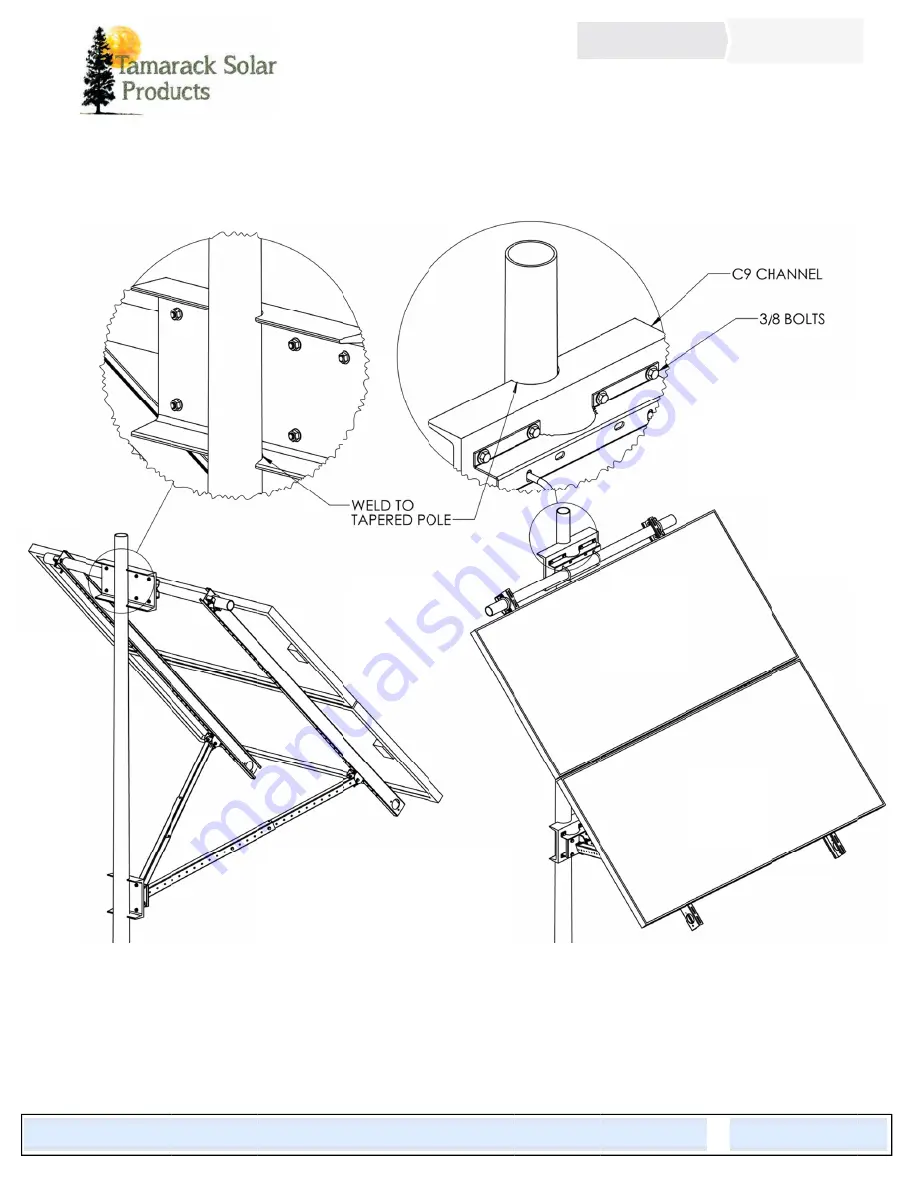 Tamarack Solar UNI-SPHD/4-90 Installation Manual Download Page 12