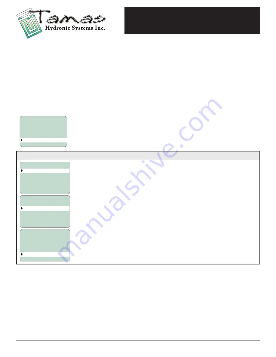 Tamas Snow Melt Series User Manual Download Page 13