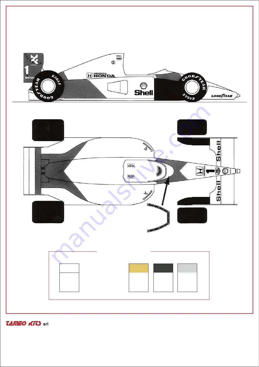 Tameo Kits TMK149 McLaren HONDA MP4/6 JAPANESE G.P.... Скачать руководство пользователя страница 4