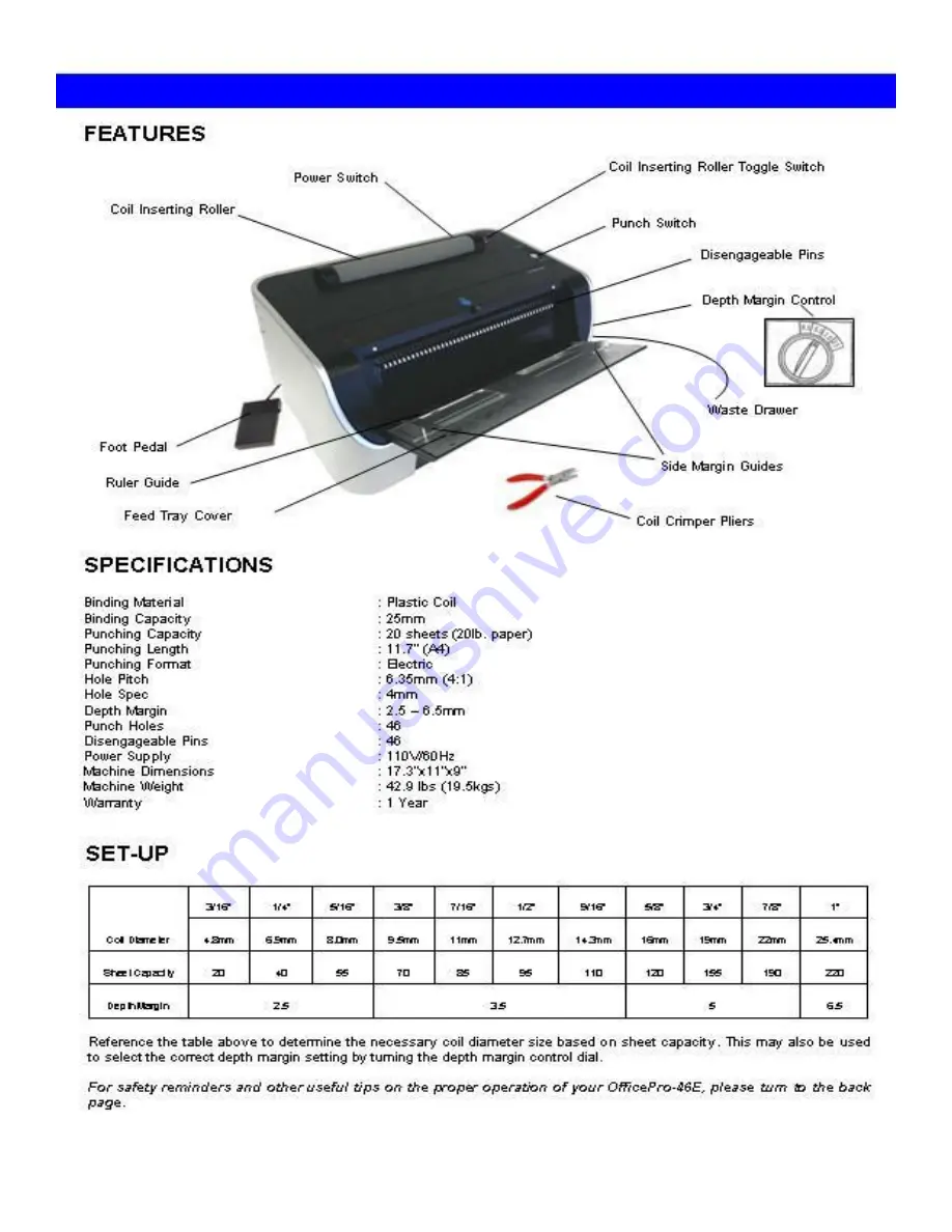 Tamerica OfficePro-46E Скачать руководство пользователя страница 2