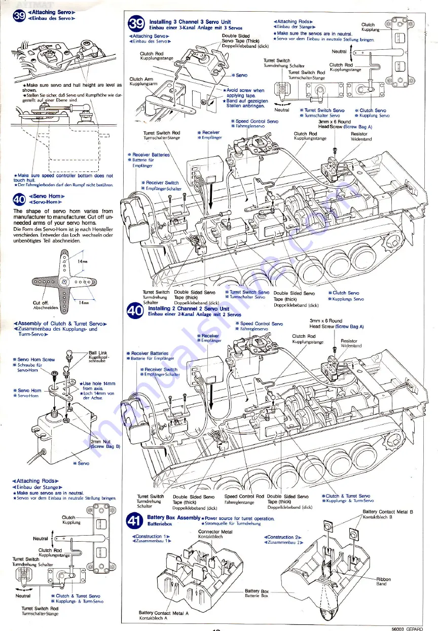 Tamiya GEPARD Manual Download Page 18