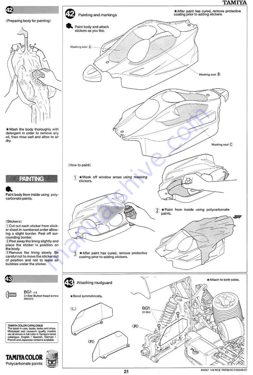 Tamiya TRF-801X Скачать руководство пользователя страница 21