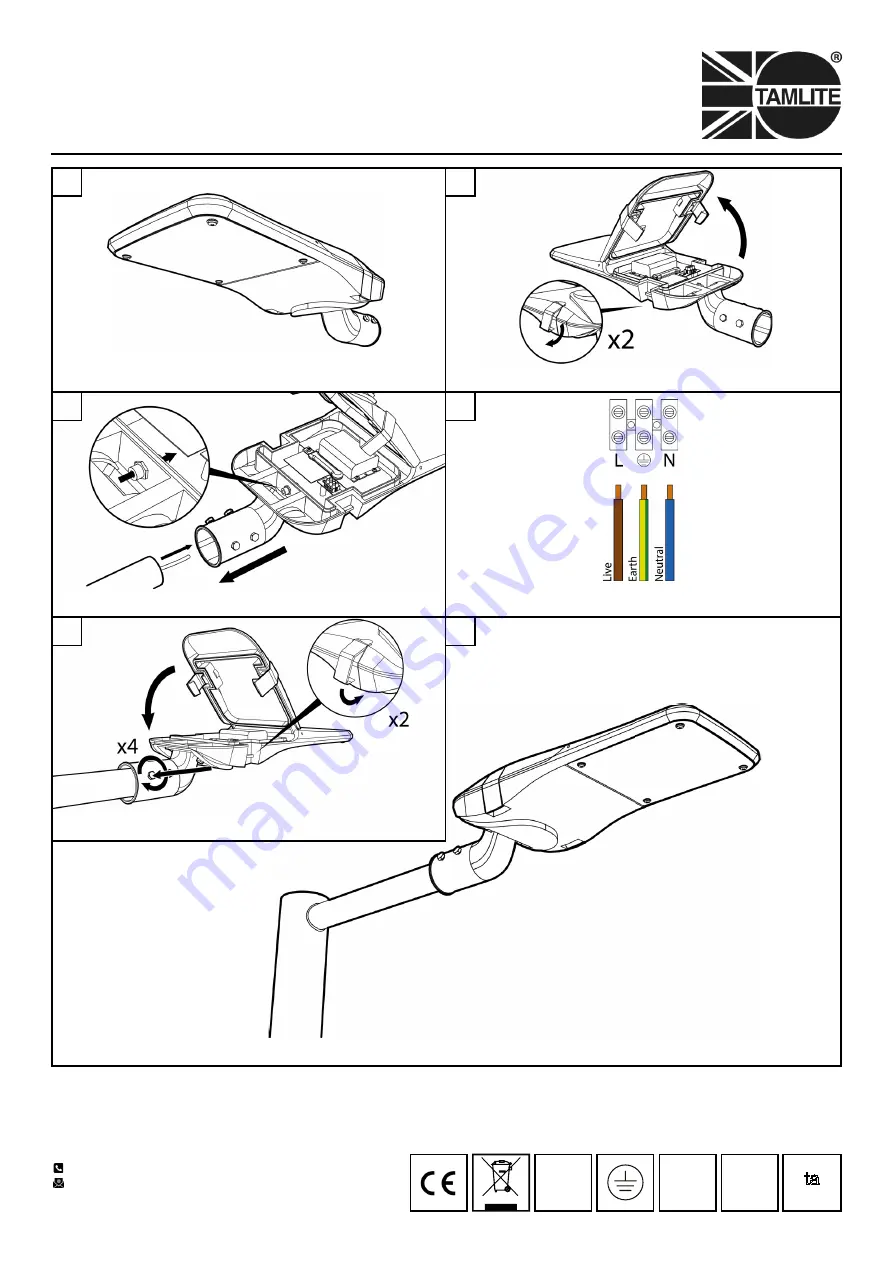 Tamlite CITY RL CTRT3330 Installation & Operating Instructions Download Page 2