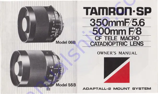 Tamron 06B Owner'S Manual Download Page 1