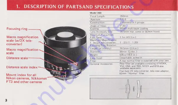 Tamron 06B Owner'S Manual Download Page 3