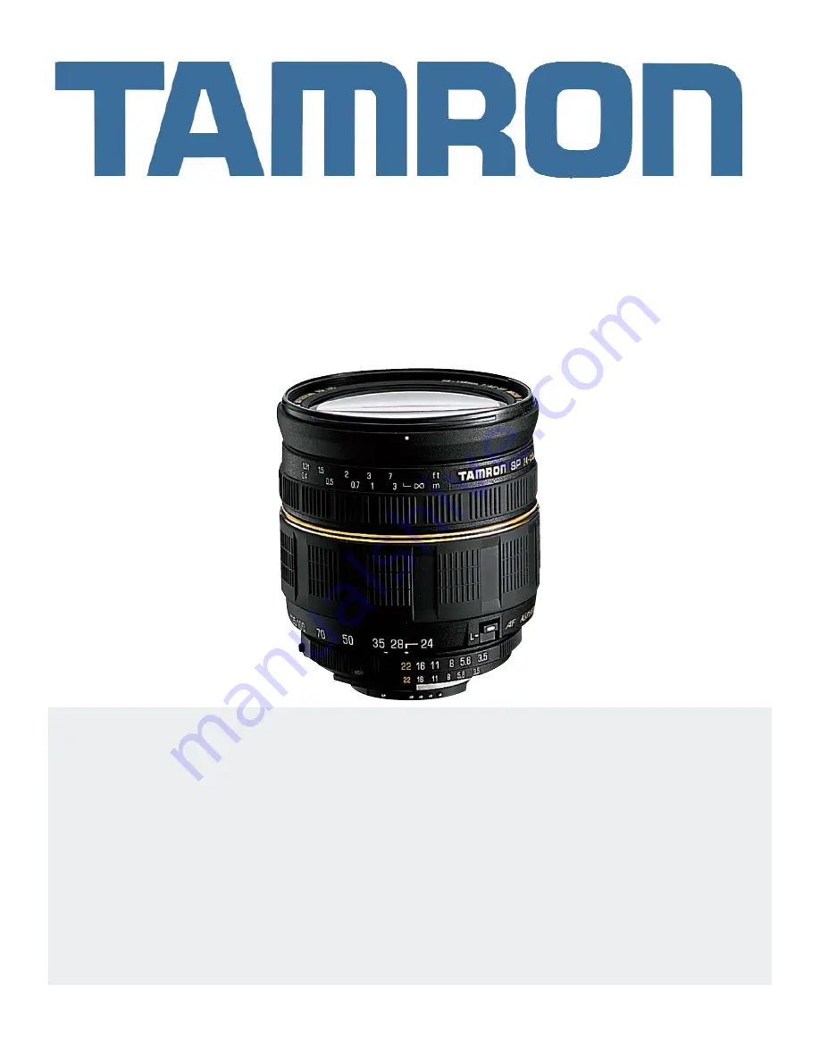 Tamron 190D Manual Download Page 1