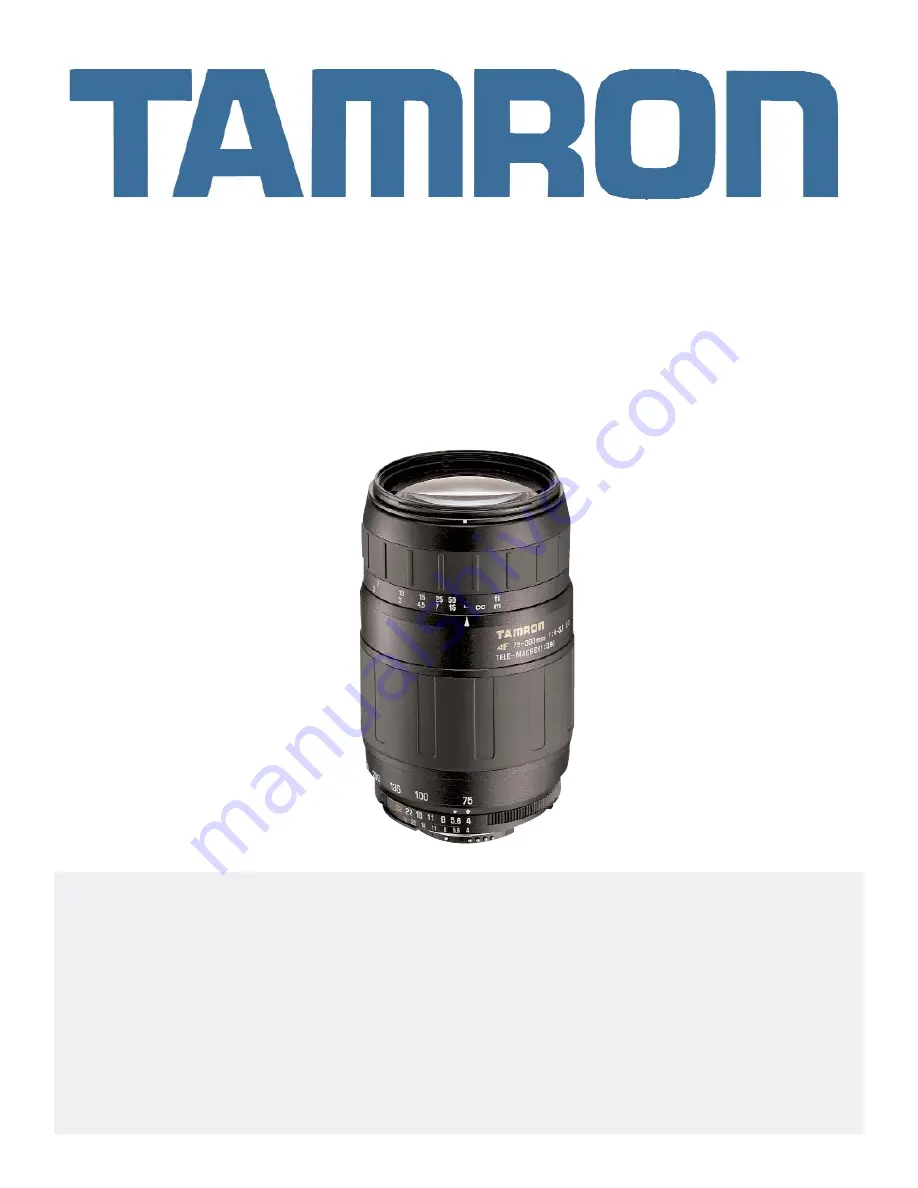 Tamron 672D Owner'S Manual Download Page 1