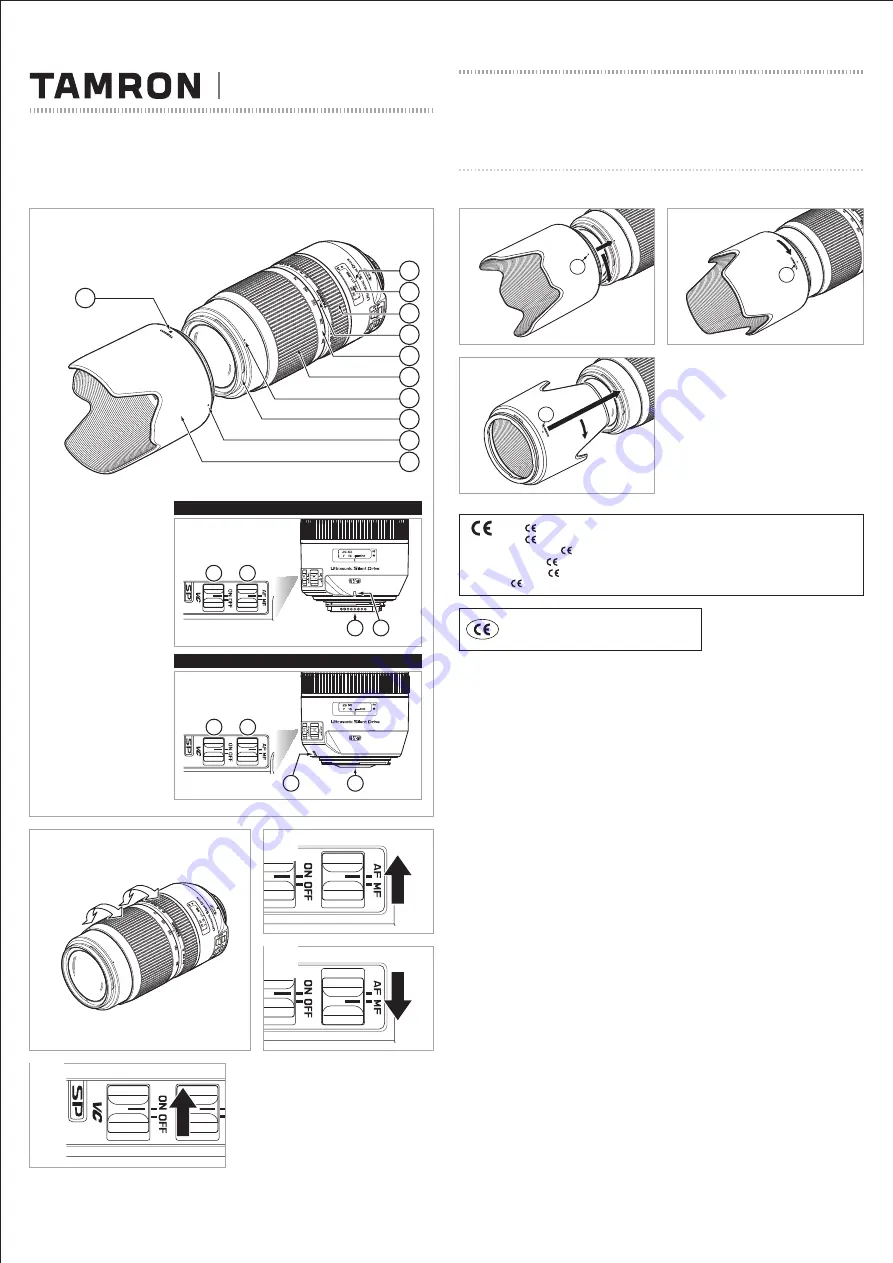 Tamron A030 Owner'S Manual Download Page 1