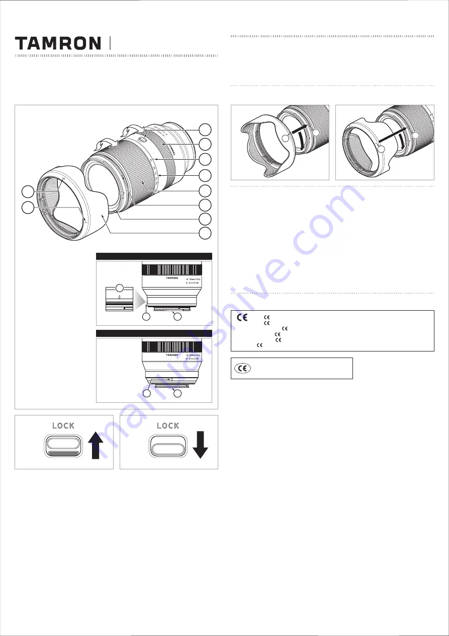 Tamron B061 Owner'S Manual Download Page 1