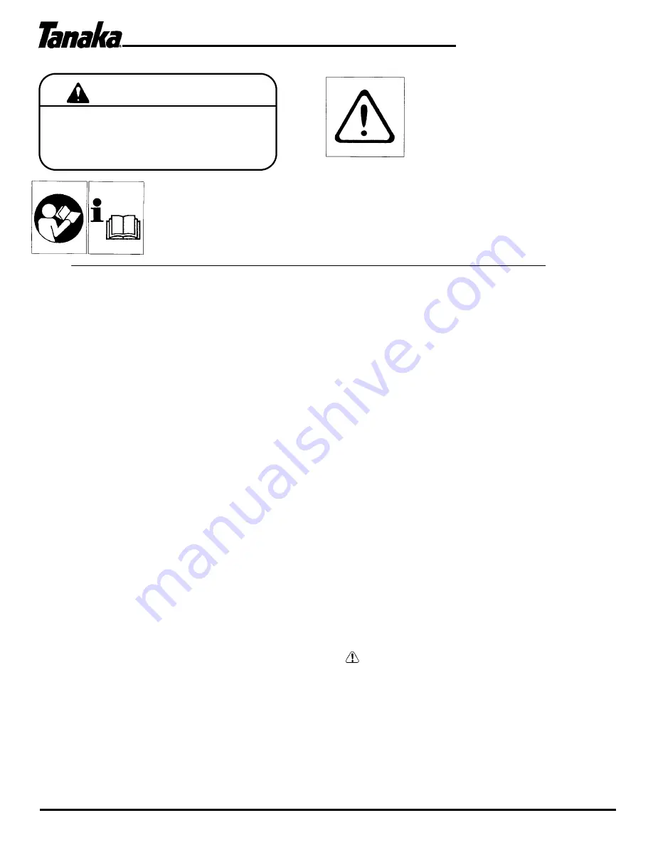 Tanaka PF-2600 Owner'S Manual Download Page 2