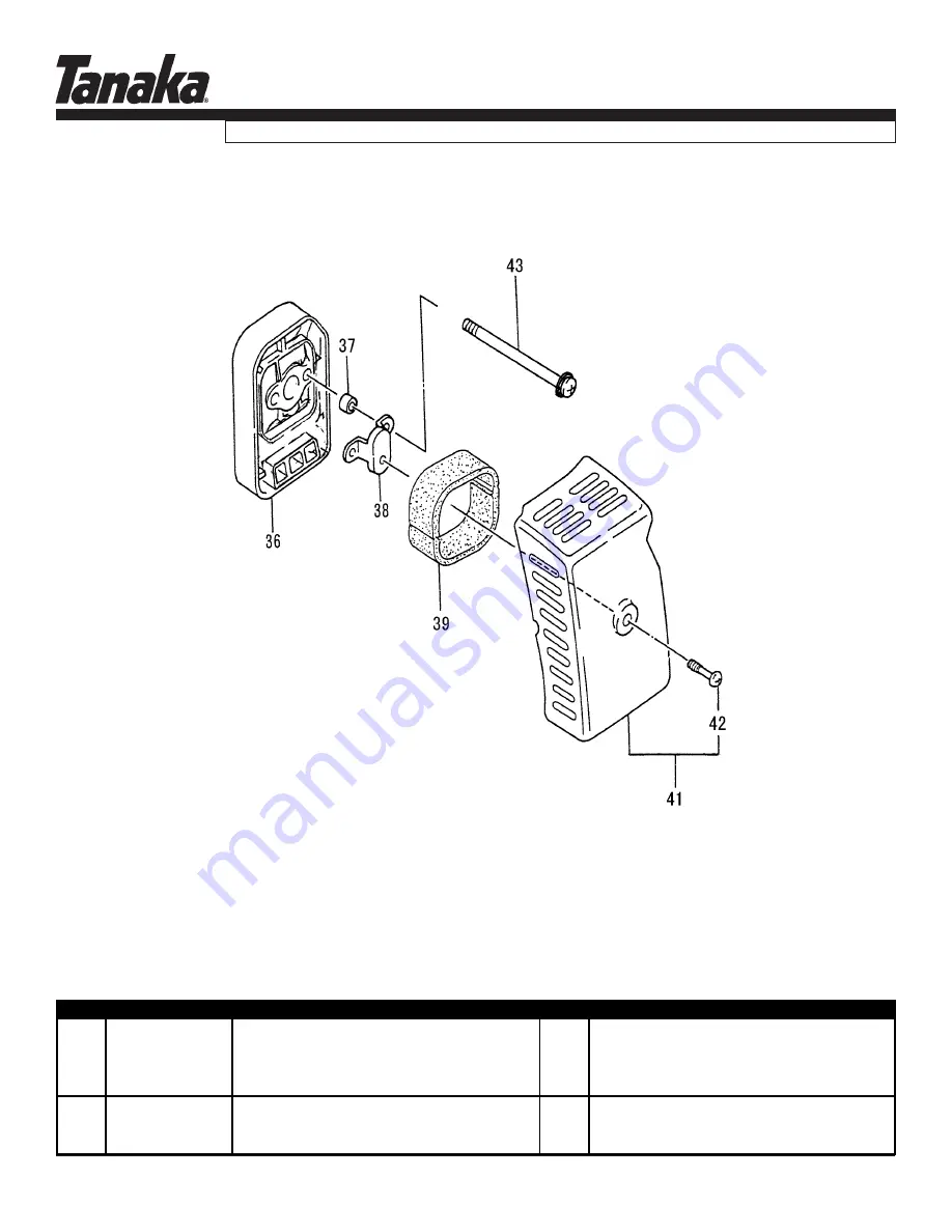 Tanaka professional brushcutter TBC-600 Illustrated Parts Manual Download Page 8