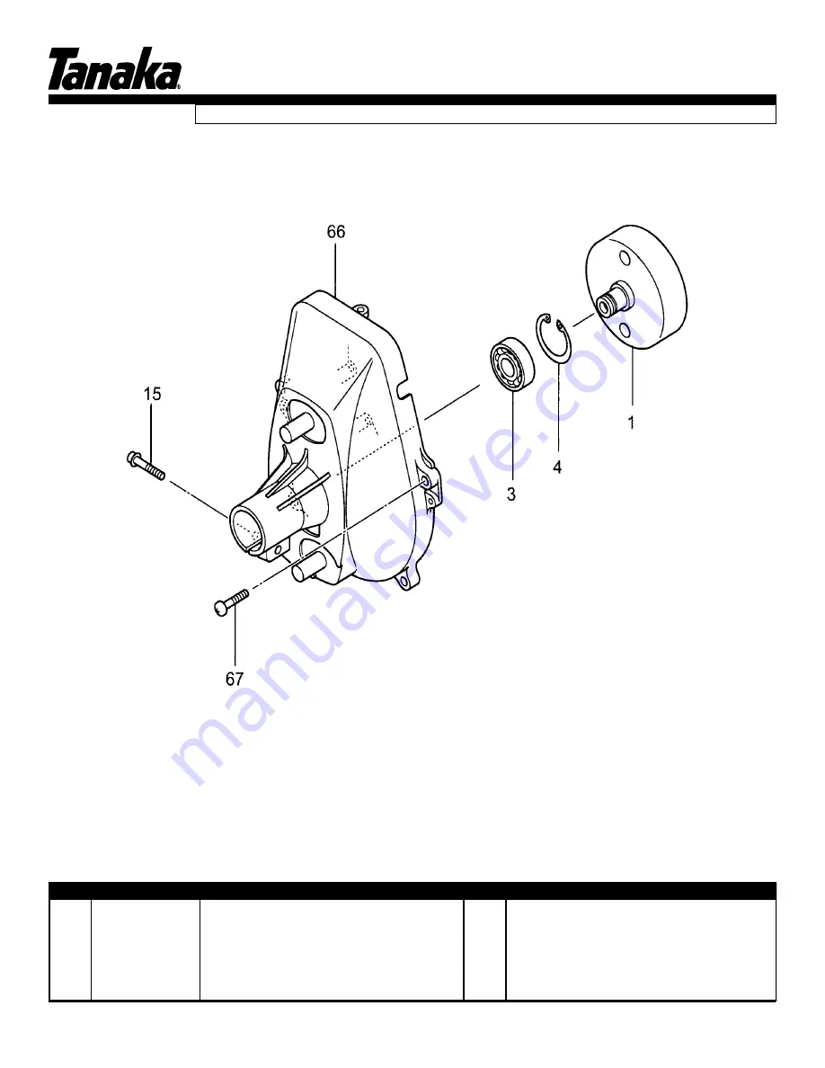 Tanaka professional brushcutter TBC-600 Illustrated Parts Manual Download Page 10