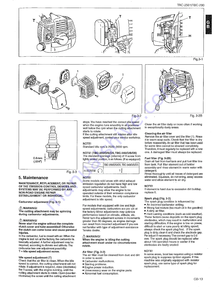 Tanaka TBC-2501S Скачать руководство пользователя страница 13