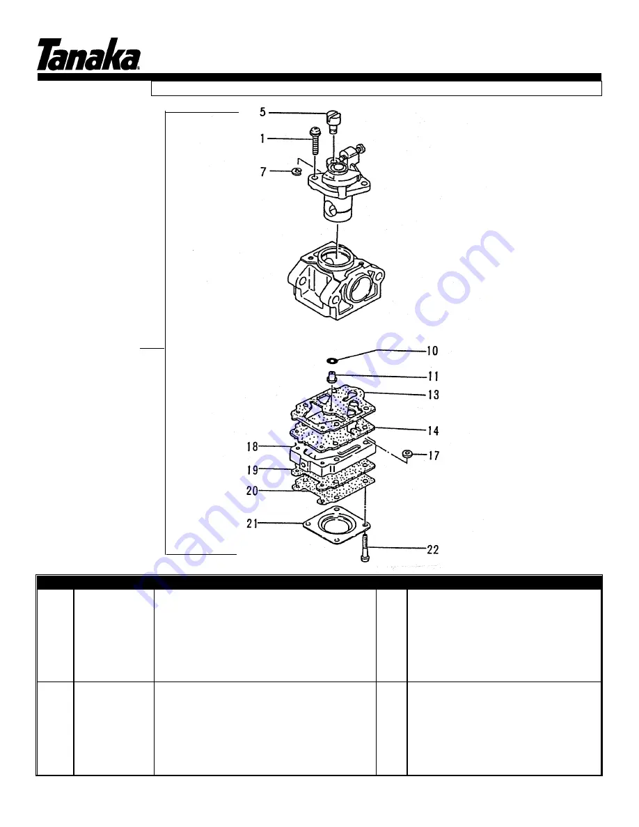 Tanaka THT-2530 Illustrated Parts Manual Download Page 8