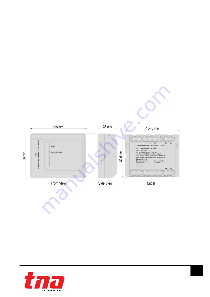 Tanda TX7211 Installation And Operation Manual Download Page 5