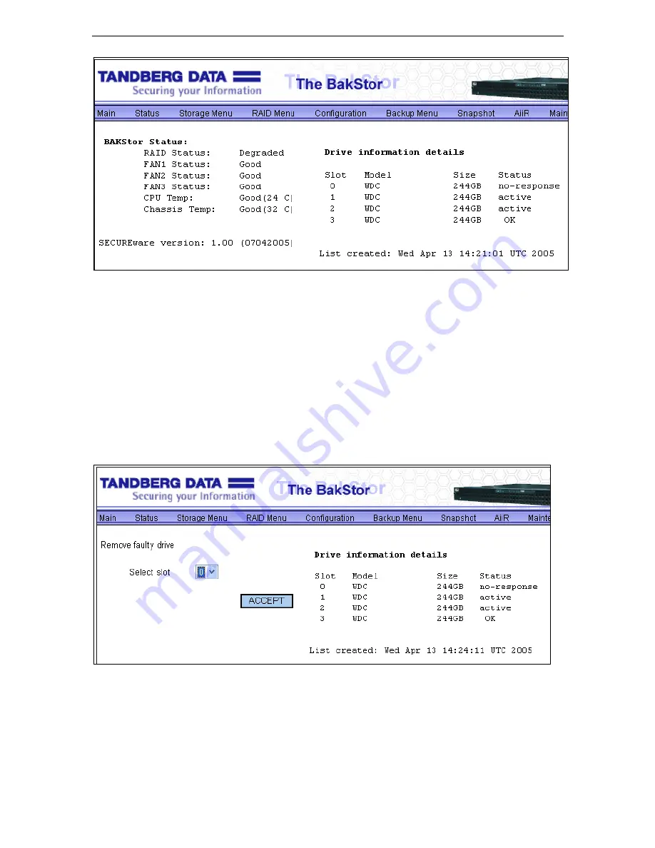 Tandberg Data BAKSTOR Скачать руководство пользователя страница 33