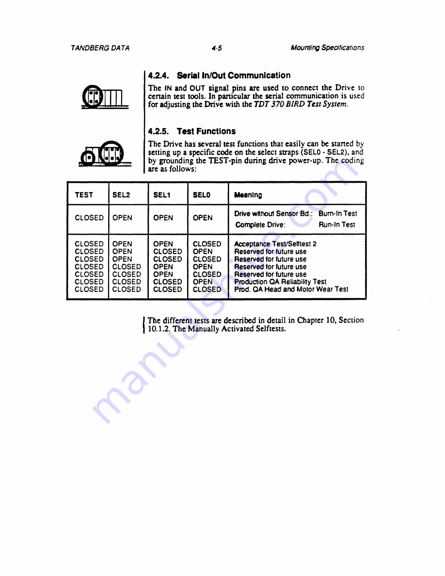 Tandberg Data TDC 3640 Reference Manual Download Page 34