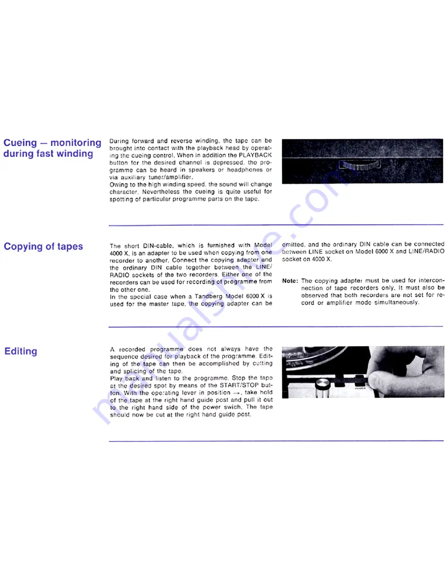 TANDBERG 4000 X series Operating Manual Download Page 15