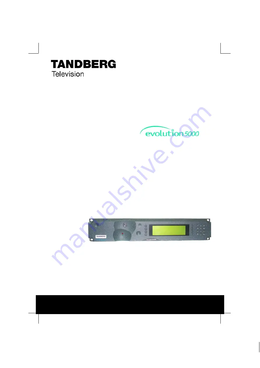 TANDBERG E5780 User Manual Download Page 1